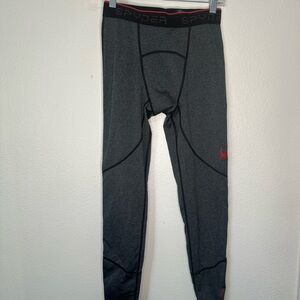 Men’s Spyder Charcoal Gray Proweb Performance Baselayer Leggings Small